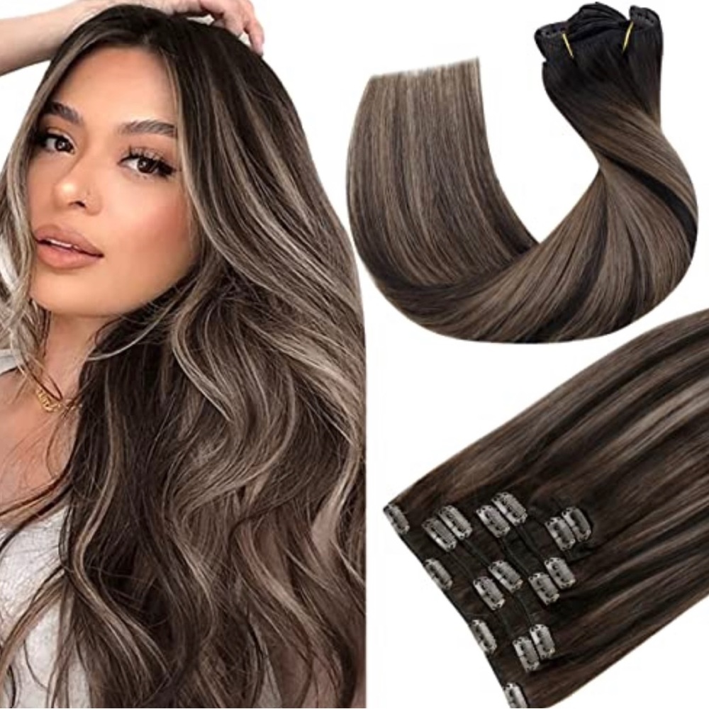 Human  Hair Clip in